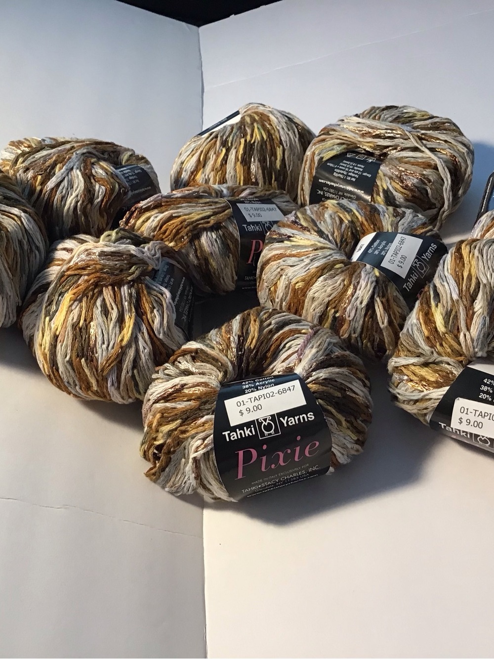 Tahki Yarns Pixie Multicolor Knit Yarn - Brown/White Mix